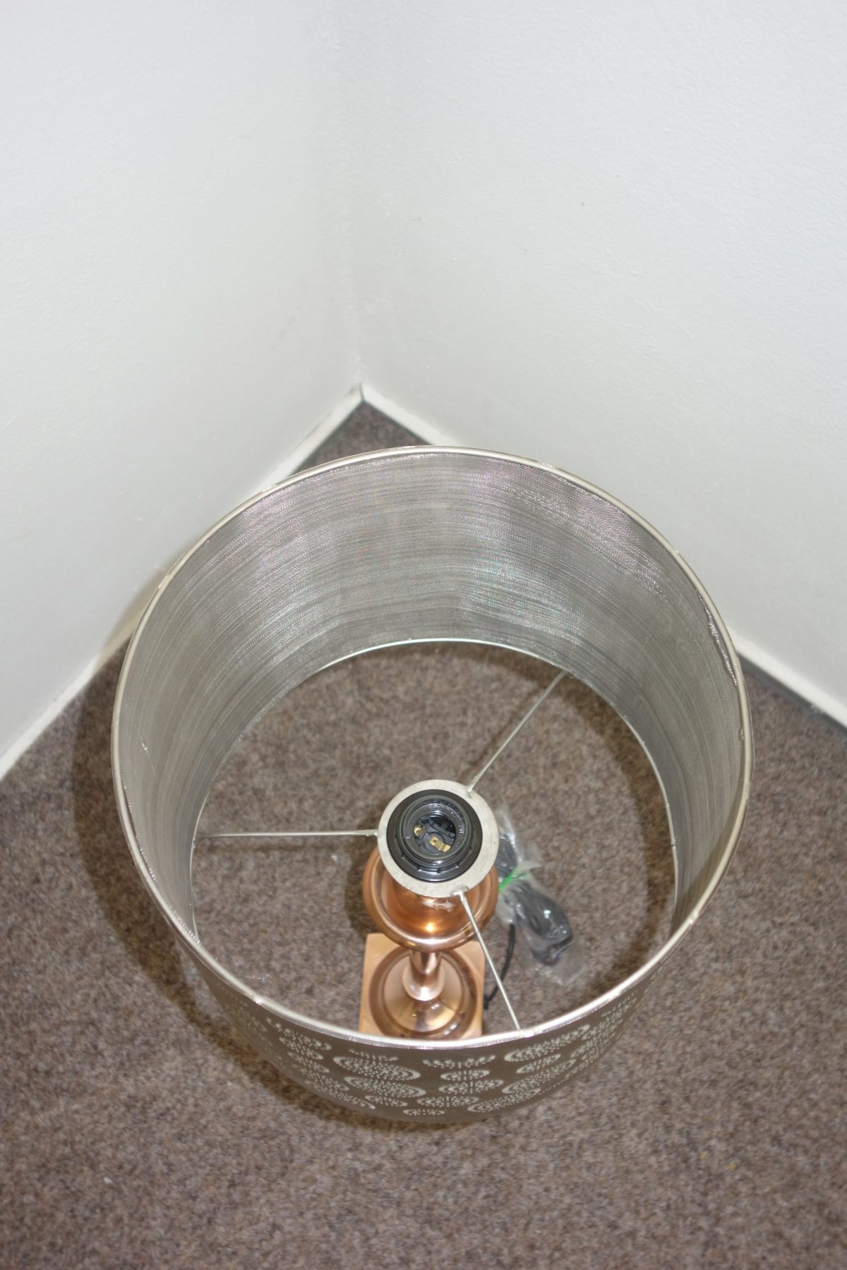 Nočná  lampa  strieborná  - 68  cm – Obrázok 5