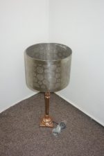 Nočná  lampa  strieborná  - 68  cm