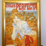 Obraz- žena s bicyklom - replika"Alfons Mucha"