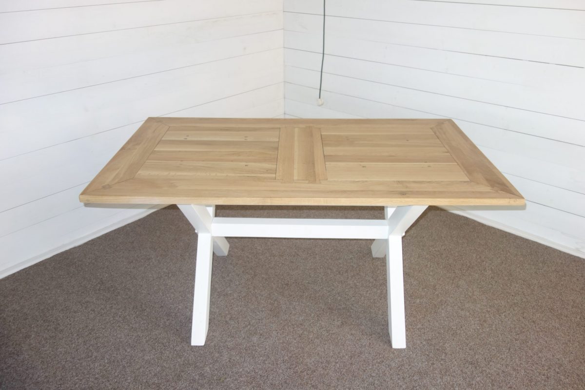 Stôl  dubový s  bielymi nohami – Obrázok 2