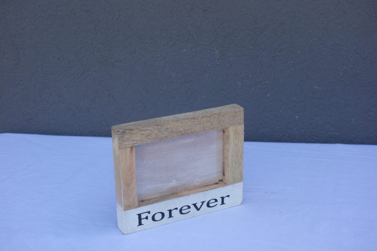 Drevený  foto  rámček  "NAVŽDY"  15  x  18,5  x  2,5  cm – Obrázok 3