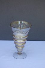 Sklenená   váza  s  jemným   nádychom   hnedej  farby  30  x  18  cm – Obrázok 2