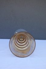 Sklenená   váza  s  jemným   nádychom   hnedej  farby  30  x  18  cm – Obrázok 3