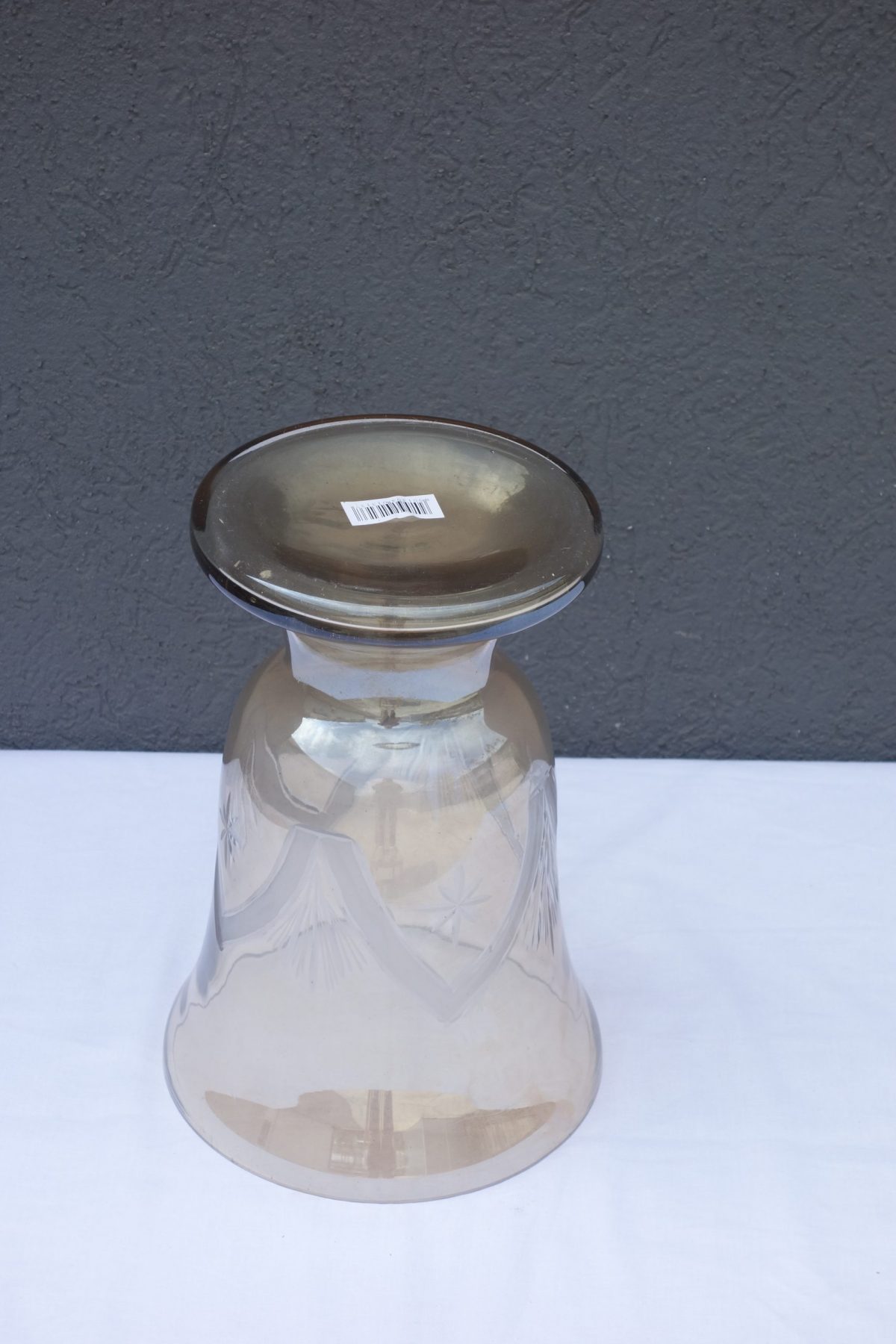 Sklenená  váza  s   nádychom   oranžovej   farby  30  x  20   cm – Obrázok 5