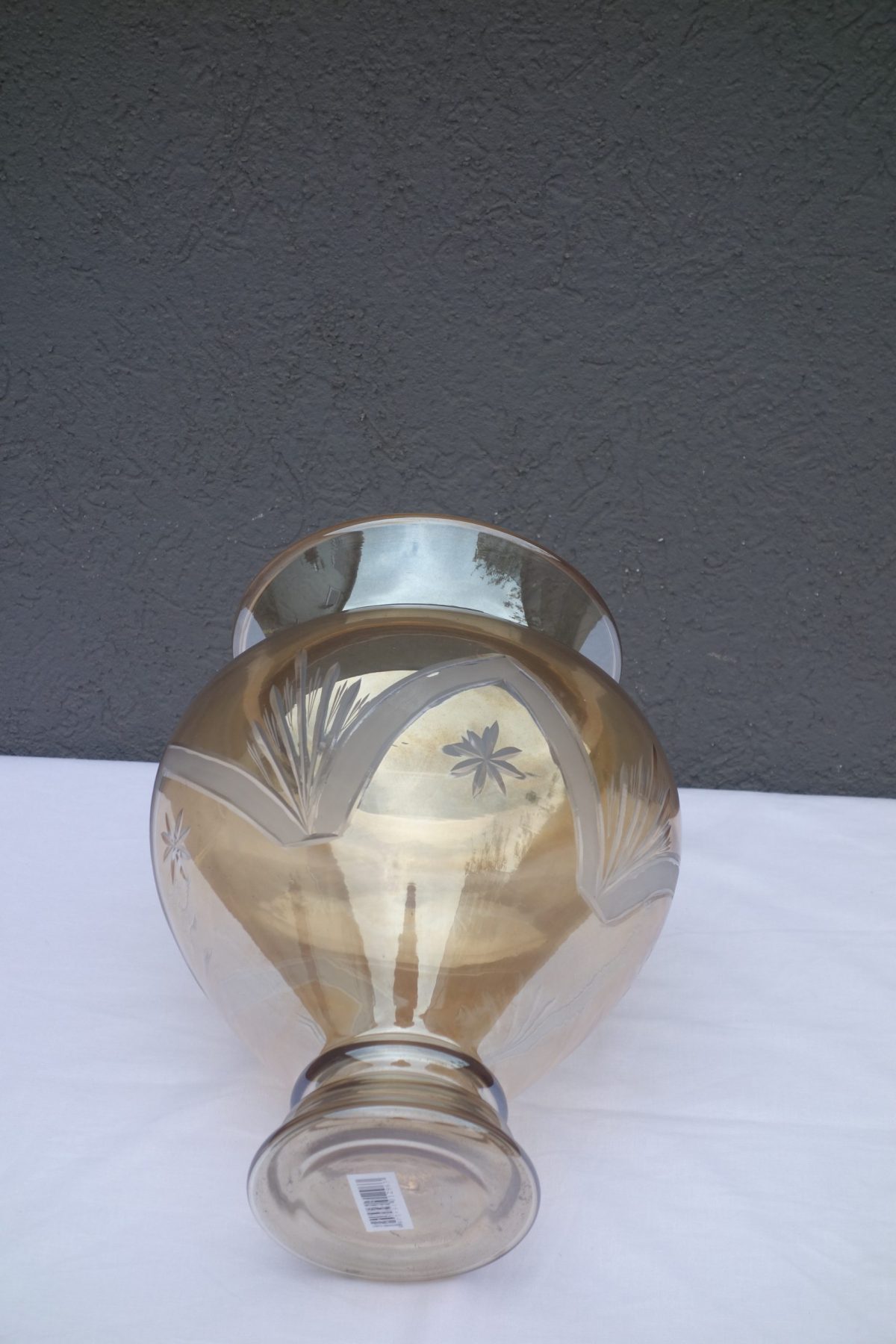 Sklenená  váza  s   nádychom   oranžovej   farby – Obrázok 4