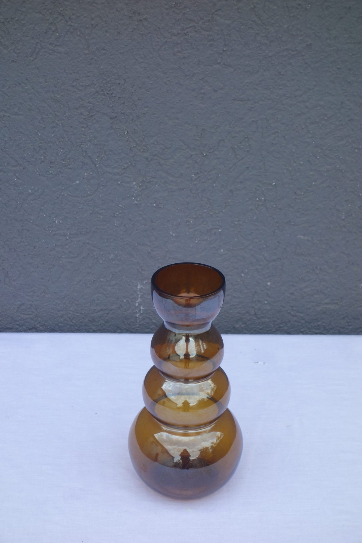 Sklenená  váza  -  snehuliak – Obrázok 2