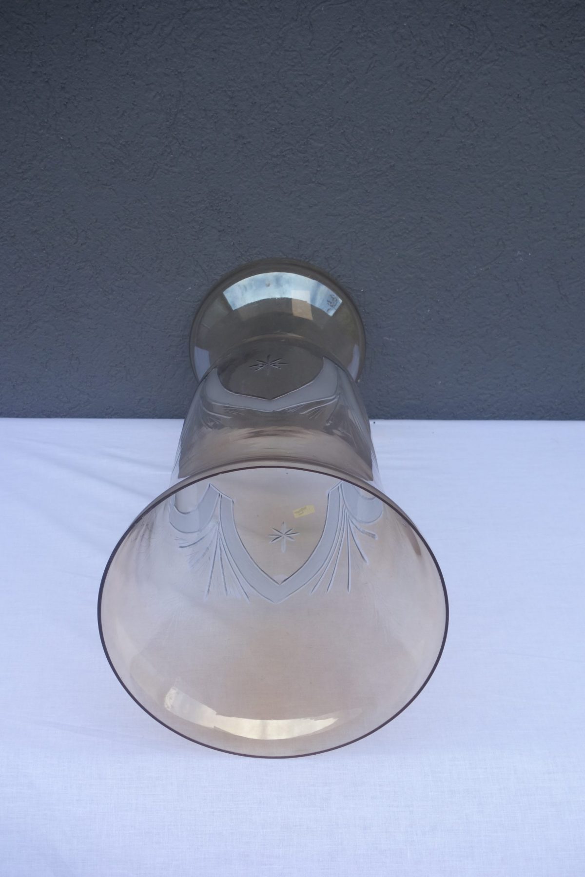 Sklenená  váza  so  zaujímavým  vzorom  s  jemným   oranžovým  nádychom "MAXI" – Obrázok 3