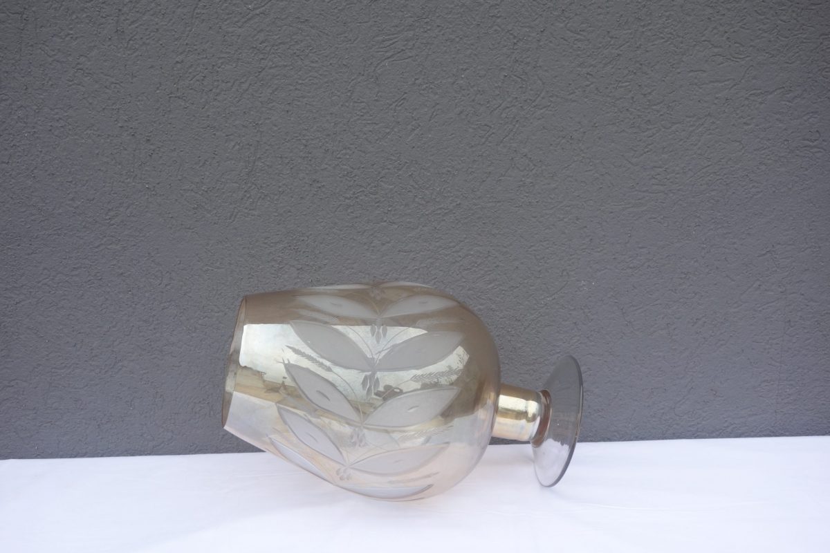 Sklenený   pohár  s  nádychom   jemnej  oranžovej   farby  "MAXI" – Obrázok 2