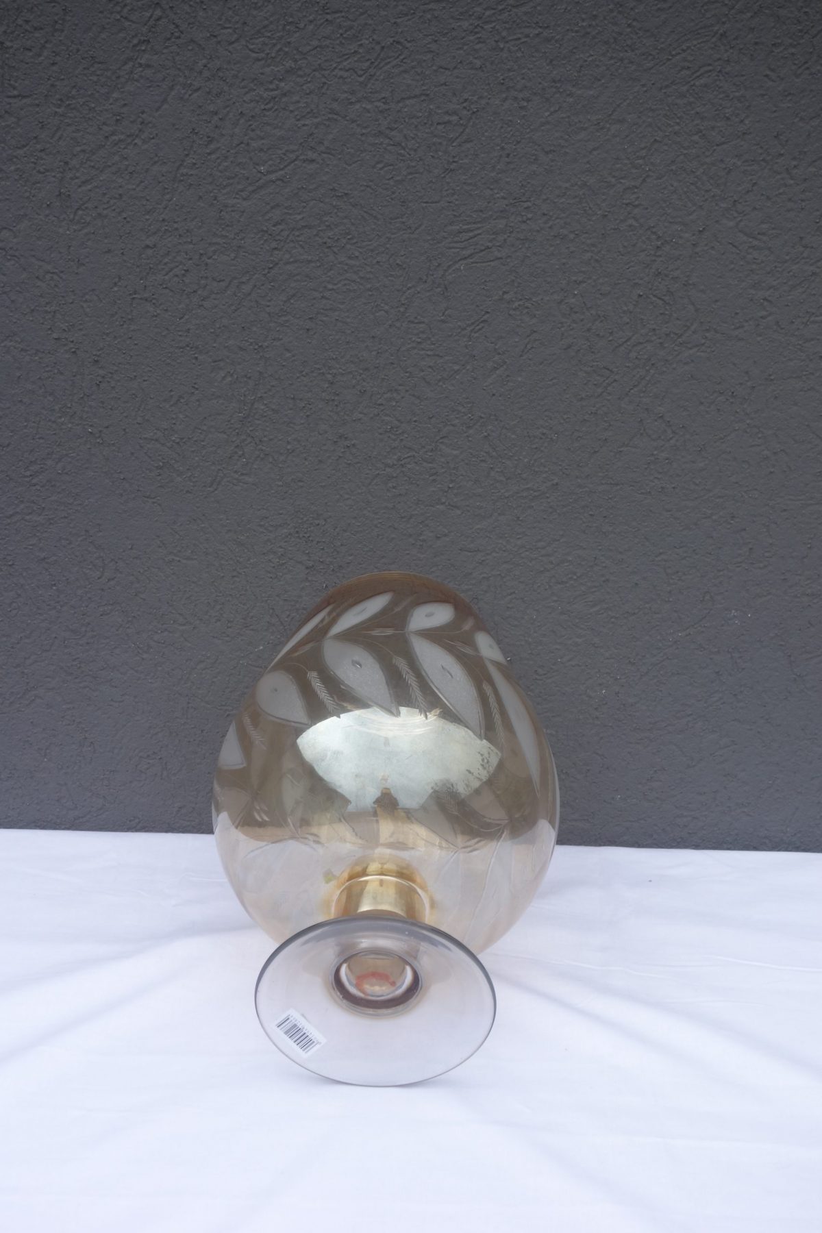 Sklenený   pohár  s  nádychom   jemnej  oranžovej   farby  "MAXI" – Obrázok 3