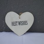 Srdiečko  drevené  "VŠETKO NAJLEPŠIE"
