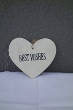 Srdiečko  drevené  "VŠETKO NAJLEPŠIE"