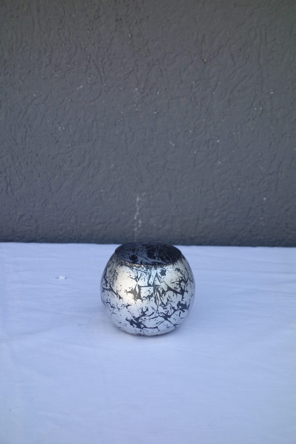 Svietnik   sklenený   s   popraskaným   dizajnom – Obrázok 3