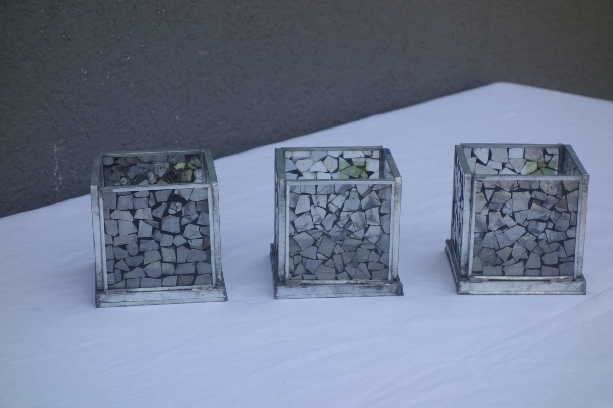 Svietnik  z  lepeného  skla  9  x  9,5  x  9,5  cm – Obrázok 6