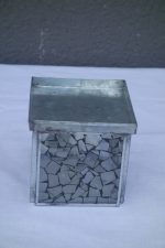 Svietnik  z  lepeného  skla  9  x  9,5  x  9,5  cm – Obrázok 2