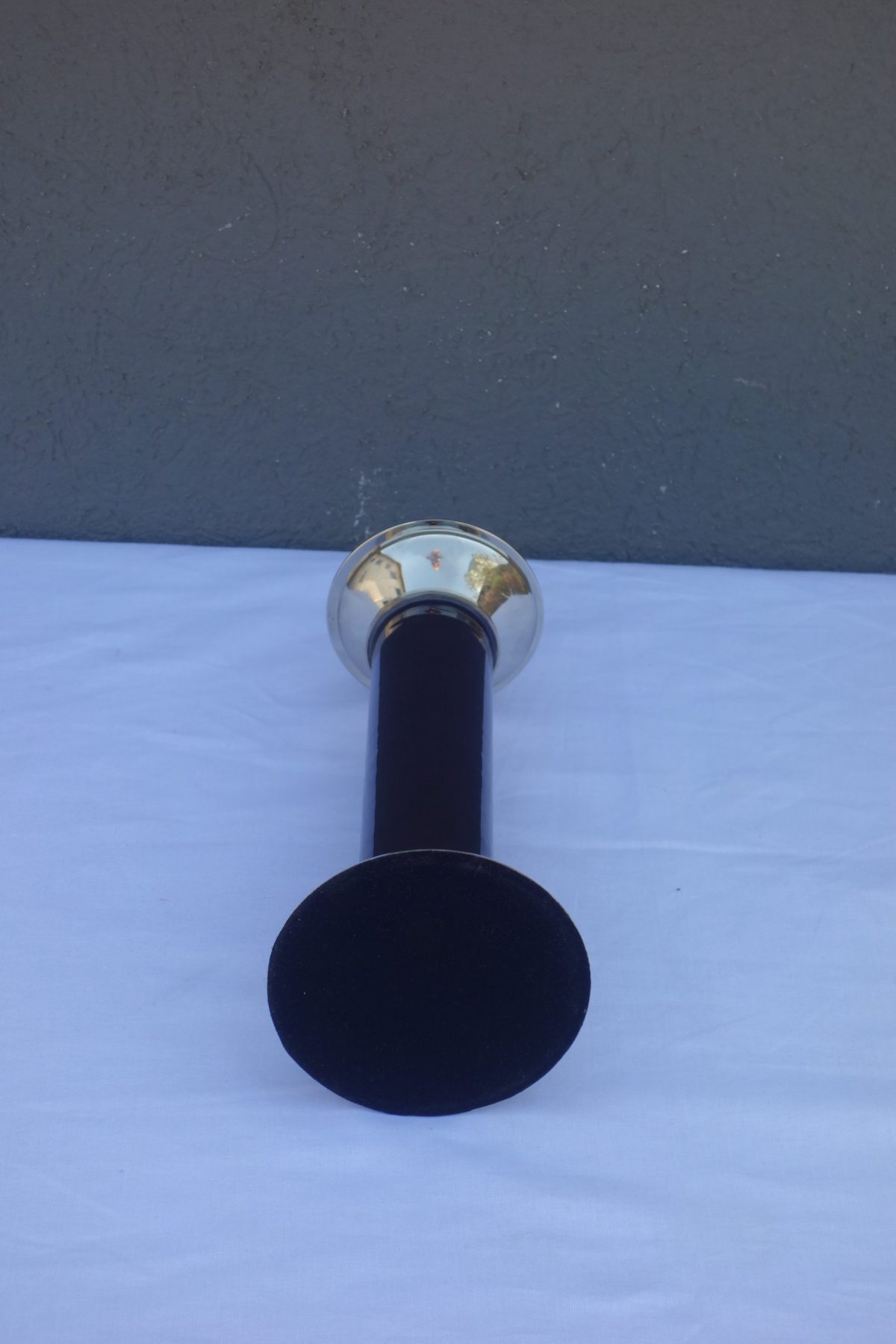 Svietnik  čierno  -  chrómový  27  cm – Obrázok 2