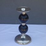 Svietnik  čierno  -  chrómový  28  cm