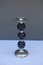 Svietnik  čierno  -  chrómový  37  cm