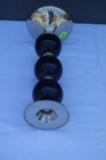 Svietnik  čierno  -  chrómový  37  cm – Obrázok 2