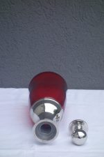 Fľaša  červené  sklo  dekorácia  30  x  11  cm – Obrázok 2