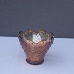 Sklenený  obal  na  kvetináč -  bronzový "MAXI"