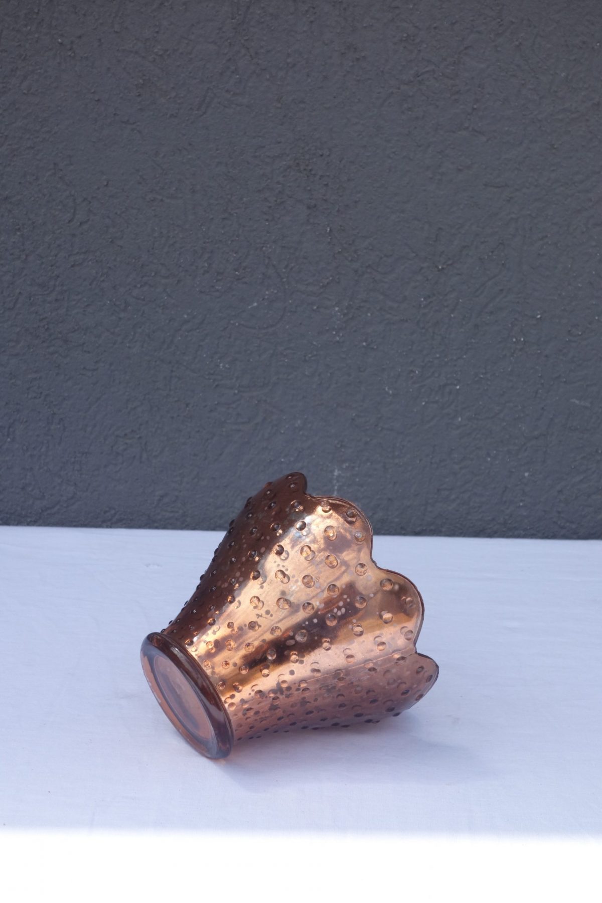 Sklenený  obal  na  kvetináč -  bronzový "MAXI" – Obrázok 4