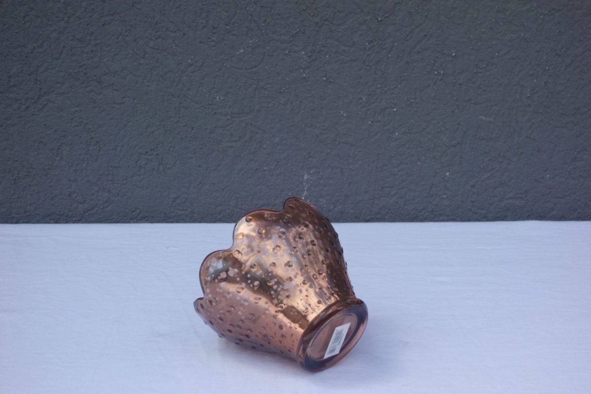 Sklenený  obal  na  kvetináč -  bronzový  "MINI" – Obrázok 3