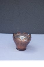 Sklenený  obal  na  kvetináč -  bronzový  "MINI"