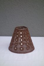 Tienidlo  na   nočnú   lampu   -   hnedé  -  sieťované  15   x   17   cm