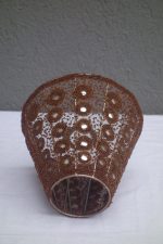 Tienidlo  na   nočnú   lampu   -   hnedé  -  sieťované  15   x   17   cm – Obrázok 3