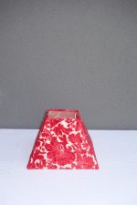 Tienidlo  na   nočnú   lampu  -   červeno  -  biele  -   zamat   -   18  x  25  cm