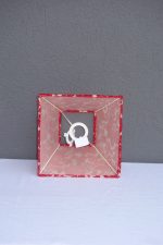 Tienidlo  na   nočnú   lampu  -   červeno  -  biele  -   zamat   -   18  x  25  cm – Obrázok 3