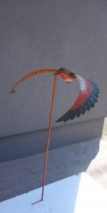 Záhradná   dekorácia    pestrý   vtáčik – Obrázok 3