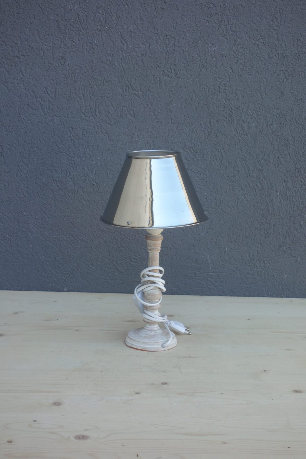 Lampa  stolná  -  strieborná – Obrázok 2