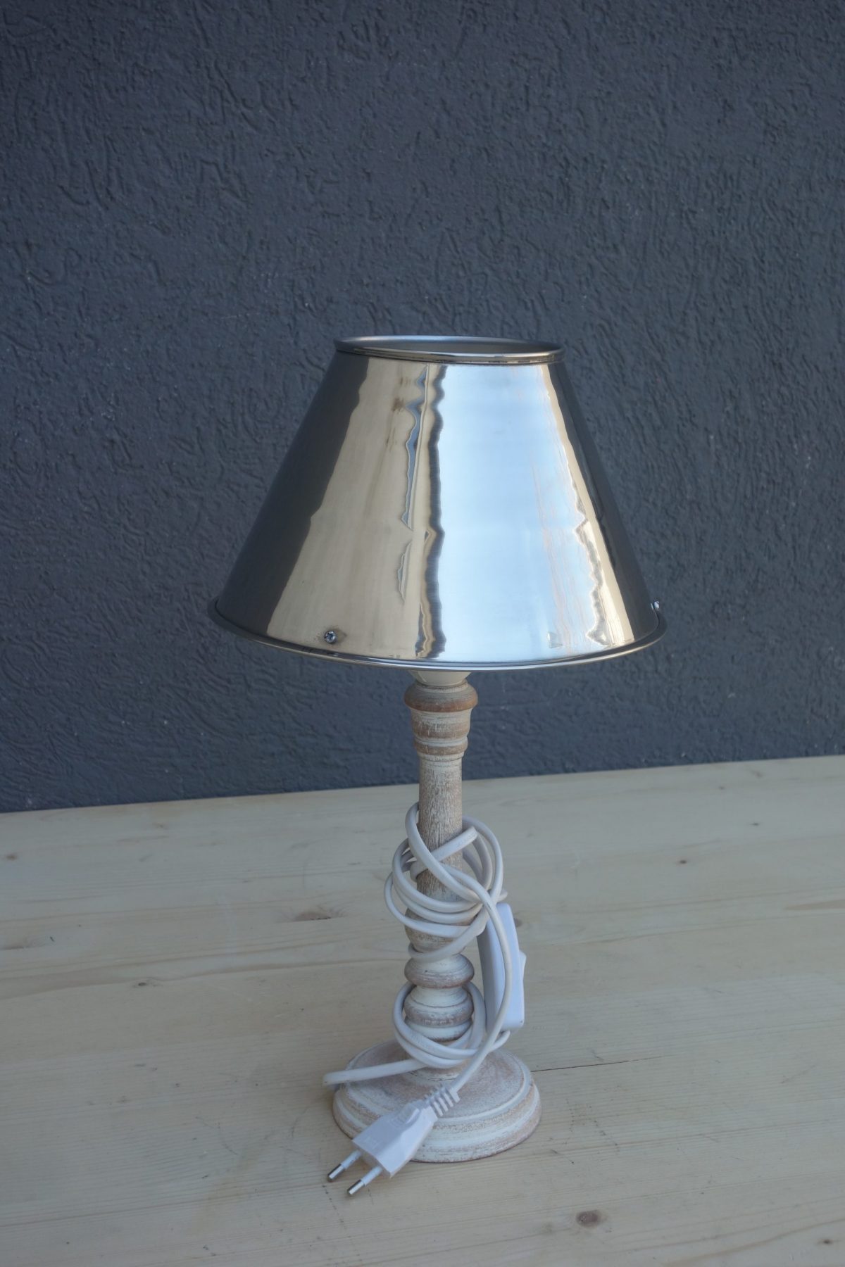 Lampa  stolná  -  strieborná – Obrázok 3