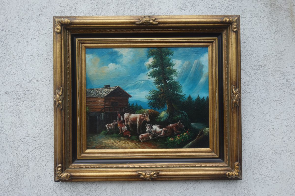 Obraz  –  ručne  maľovaný  na  sololitovej  doske  –  78   x  88  cm  (  v  +  š  ) – Obrázok 3