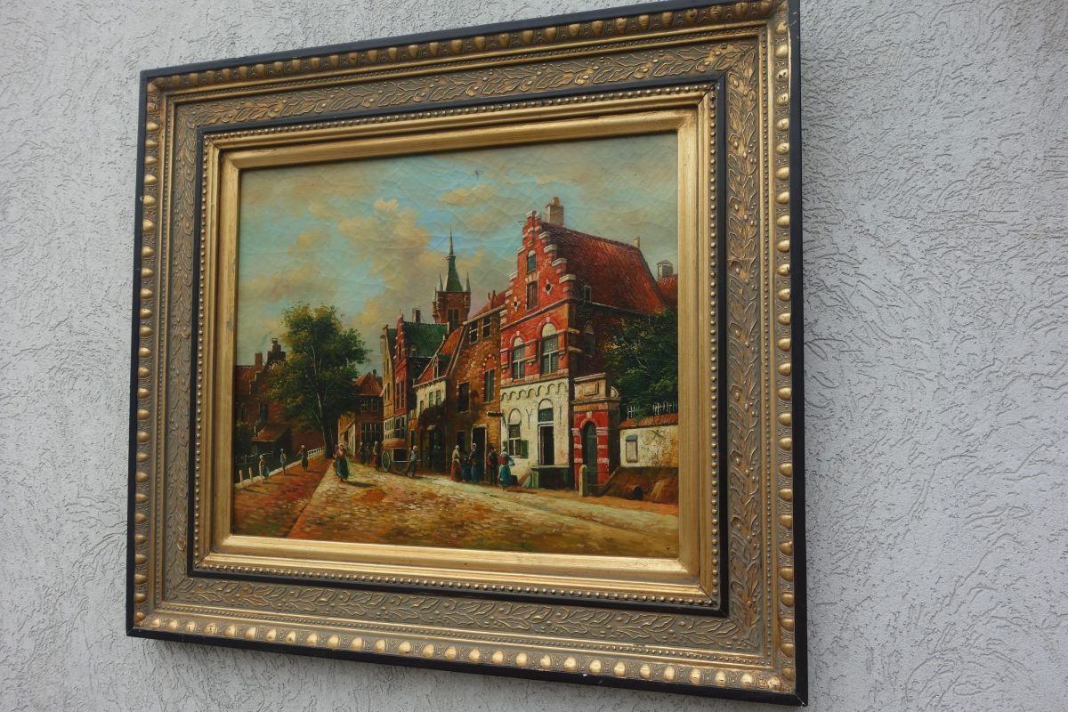 Obraz  –  ručne  maľovaný  na  sololitovej  doske   –  78  x  87  cm  (  v  +  š  ) – Obrázok 3