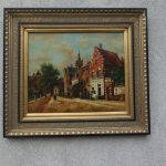 Obraz  –  ručne  maľovaný  na  sololitovej  doske   –  78  x  87  cm  (  v  +  š  )