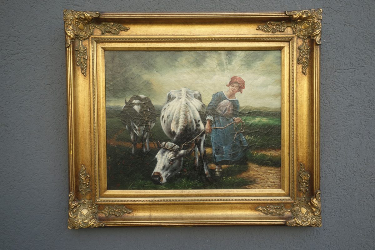 Obraz  –  ručne  maľovaný  na  sololitovej  doske   –  59  x  68,5  cm  (  v  +  š  ) – Obrázok 4