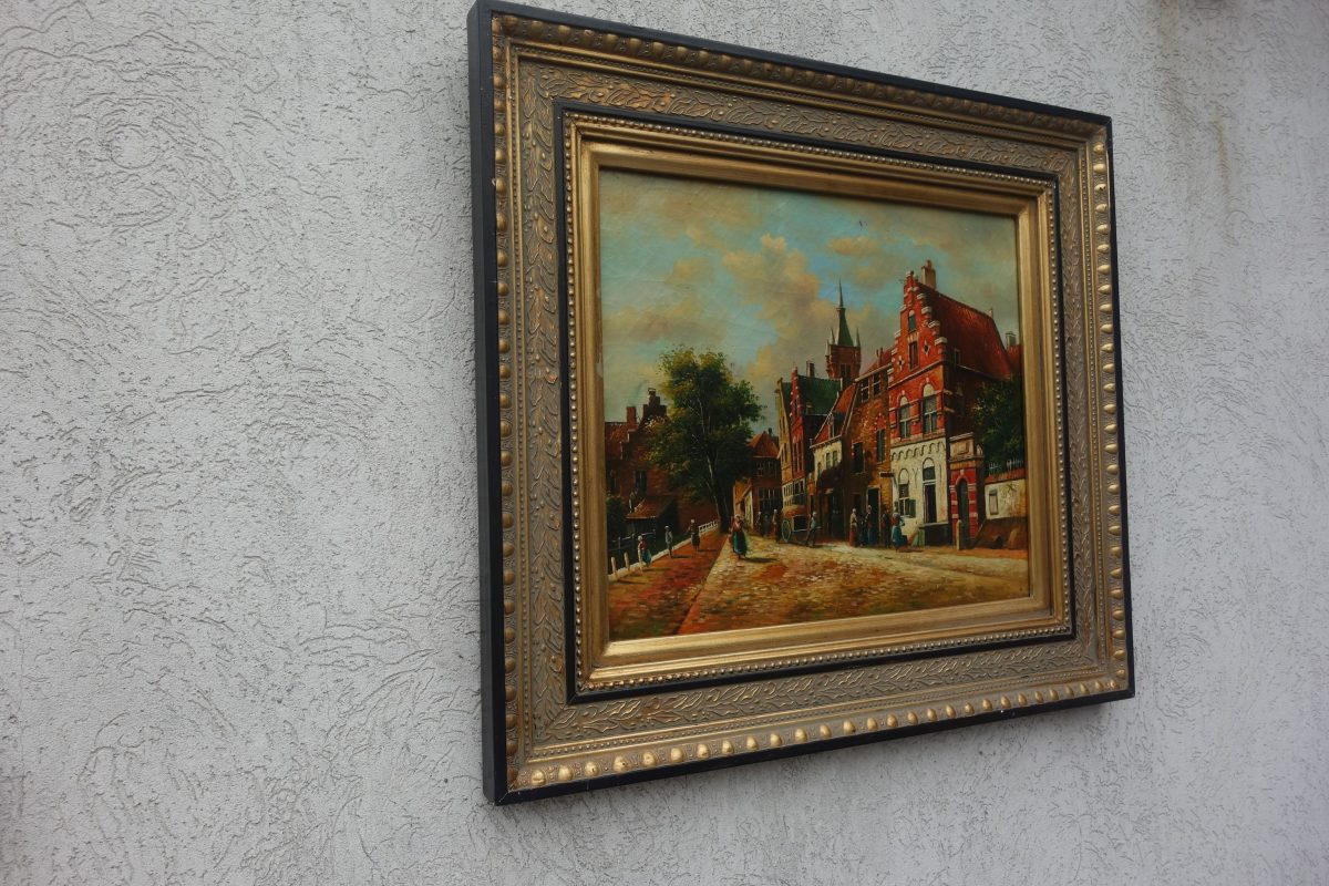 Obraz  –  ručne  maľovaný  na  sololitovej  doske   –  78  x  87  cm  (  v  +  š  ) – Obrázok 2