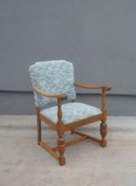 Kreslo  drevené  -  šedo -  modré – Obrázok 4