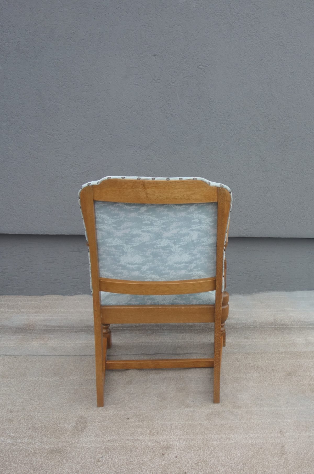 Kreslo  drevené  -  šedo -  modré – Obrázok 6