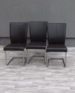 Stolička  jedálenská  -  chrómová