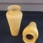 Váza  hlinená  žltá  -  62  cm