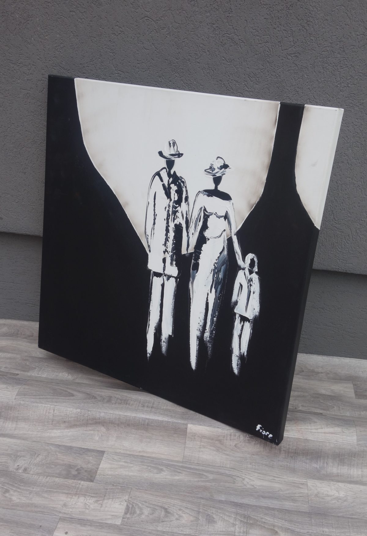 Obraz  maľovaný  -  rodina – Obrázok 3