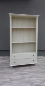 Regál  biely  s  2  šuplíkmi