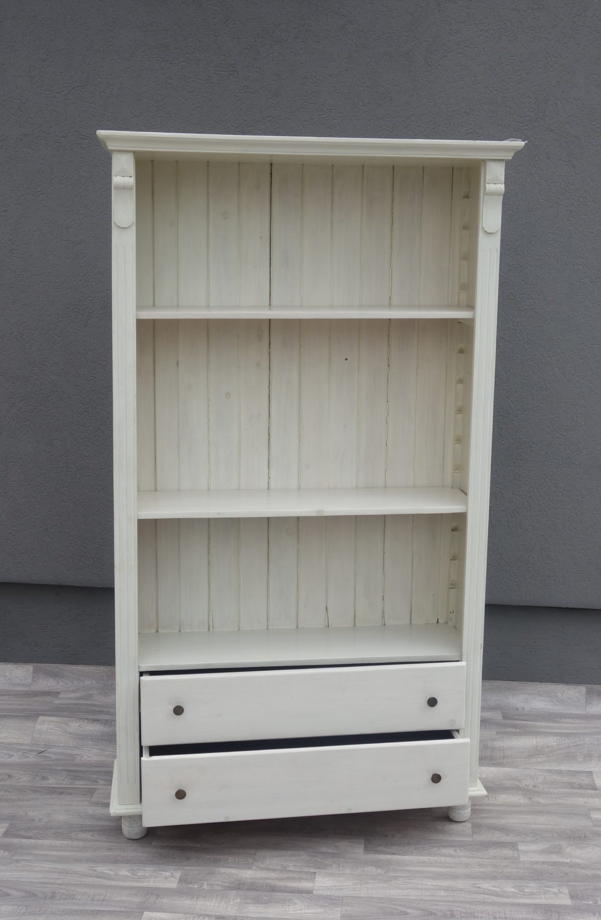 Regál  biely  s  2  šuplíkmi – Obrázok 4