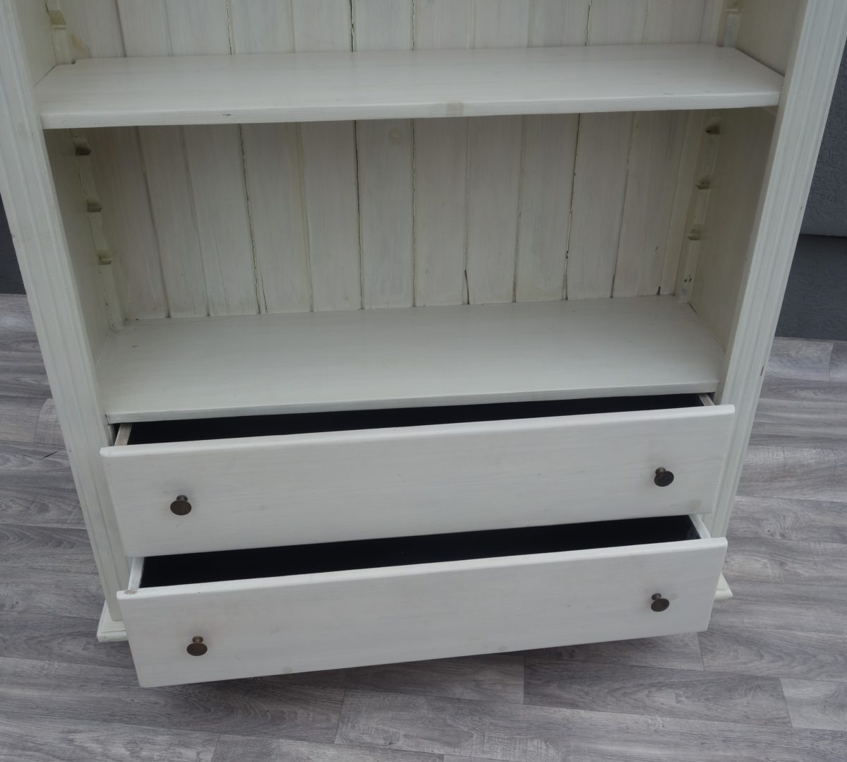 Regál  biely  s  2  šuplíkmi – Obrázok 5