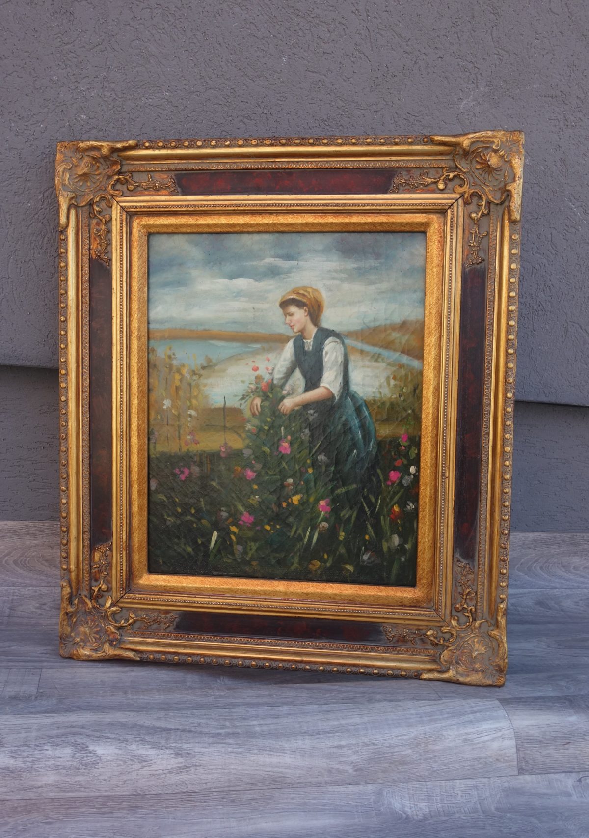 Obraz – ručne maľovaný na sololitovej doske – 74,5  x  64  cm ( v + š ) – 49 – Obrázok 2