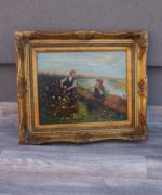 Obraz – ručne maľovaný na sololitovej doske – 61 x 71 cm ( v + š ) – 50