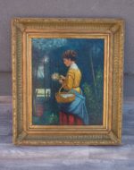 Obraz – ručne maľovaný na sololitovej doske – 84  x 72,5  cm ( v + š ) – 61